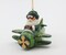 Ceramic Irish Santa Flying Airplane Ornament, Gift for Her, Gift for Pilot, Irish Saint Patrick’s Day Décor, Christmas Decor, Irish Airlines